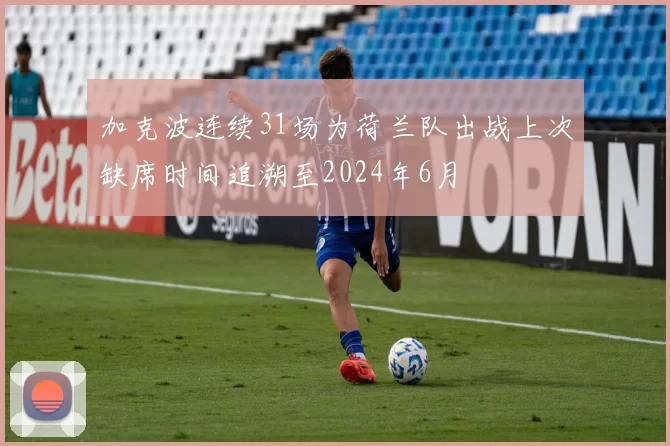 加克波连续31场为荷兰队出战上次缺席时间追溯至2024年6月